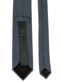 Brioni Jacquard Silk Tie Blue