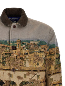 Junya Watanabe Jacquard Square Jacket Gold