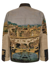 Junya Watanabe Jacquard Square Jacket Gold