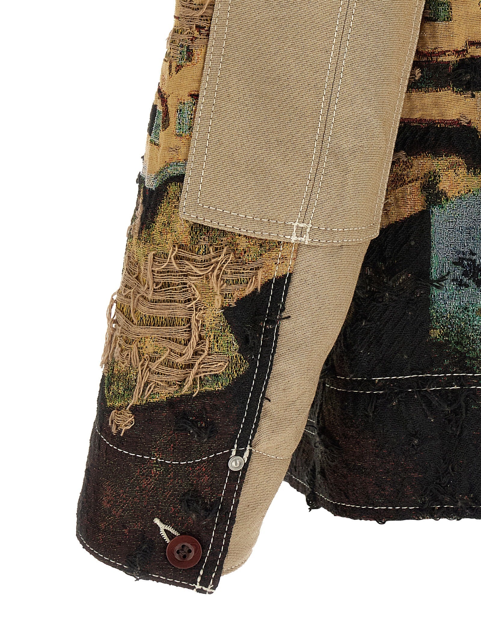 Junya Watanabe Jacquard Square Jacket Gold