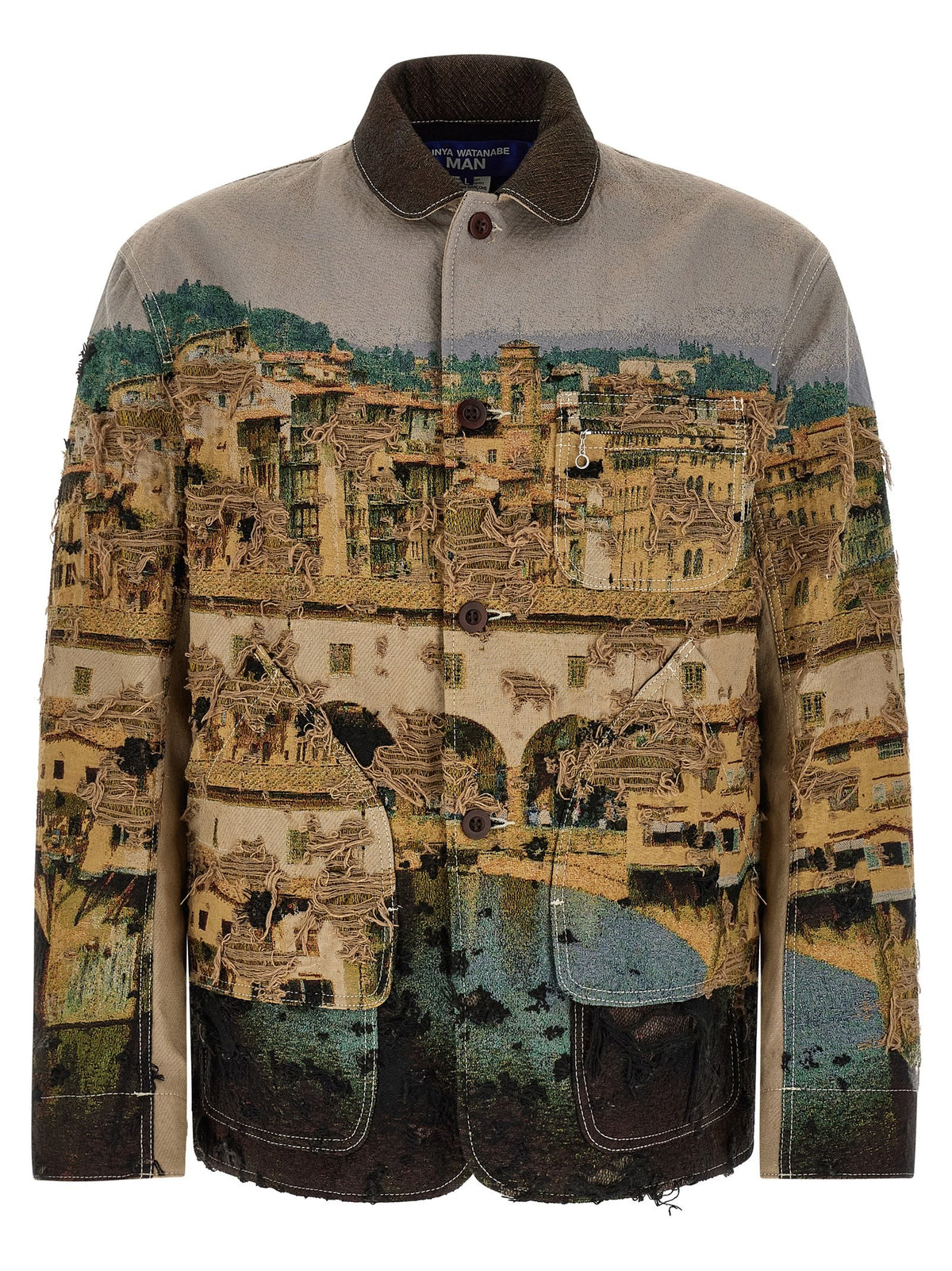 Junya Watanabe Jacquard Square Jacket Gold