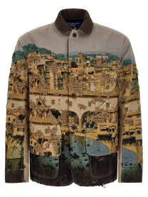 Junya Watanabe Jacquard Square Jacket Gold