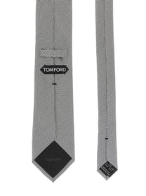 Tom Ford Jacquard Tie Silver