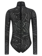 Emilio Pucci Jacquard Tulle Body Black, view 2