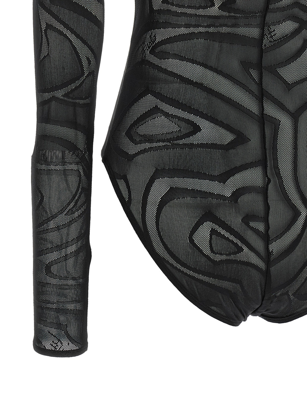 Emilio Pucci Jacquard Tulle Body Black, view 4