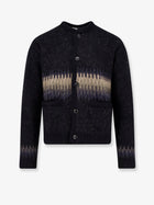 Tonywack Unisex Jacquard Unisex Alpaca Cardigan Black