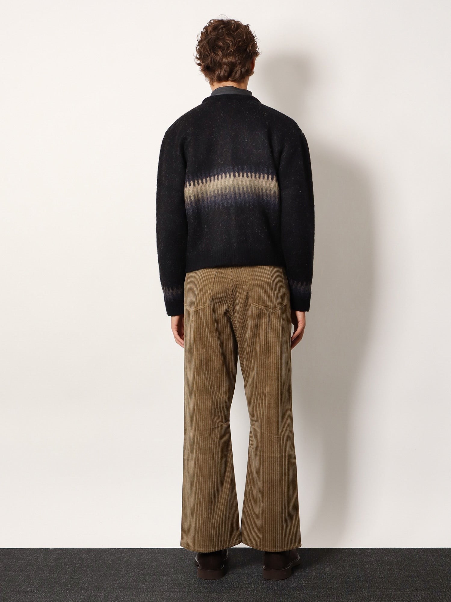 Tonywack Unisex Jacquard Unisex Alpaca Cardigan Black