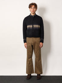 Tonywack Unisex Jacquard Unisex Alpaca Cardigan Black
