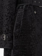 Fendi Women's Jacquard Velvet Coat Black