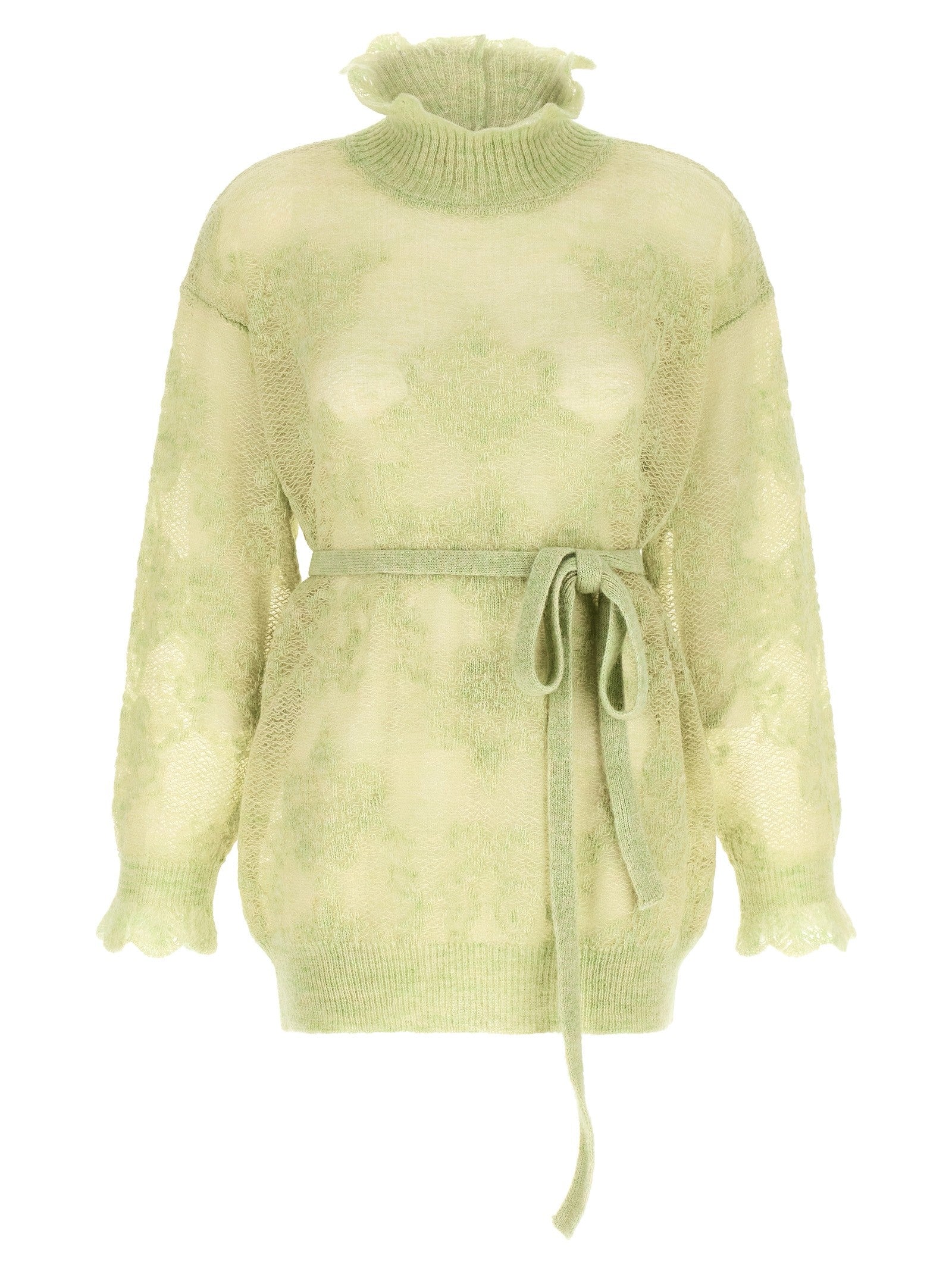 TWINSET Jacquard Yarn Sweater Green