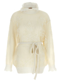 TWINSET Jacquard Yarn Sweater White
