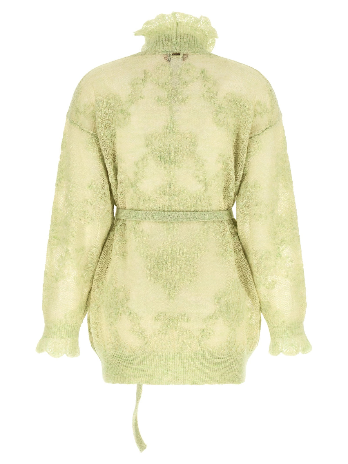 TWINSET Jacquard Yarn Sweater Green, view 2