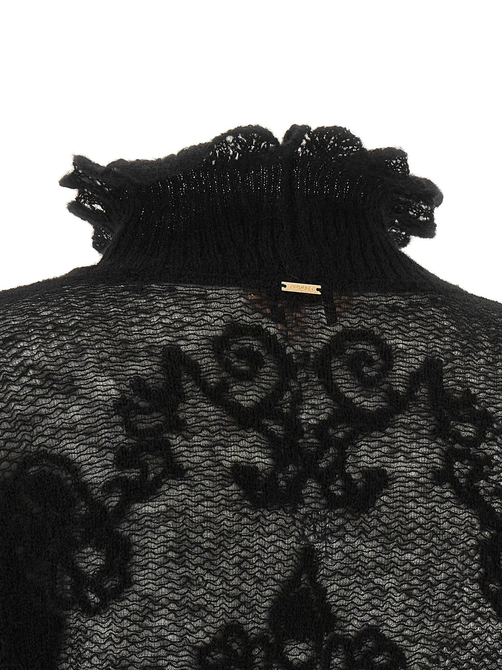 TWINSET Jacquard Yarn Sweater Black