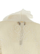 TWINSET Jacquard Yarn Sweater White, view 4