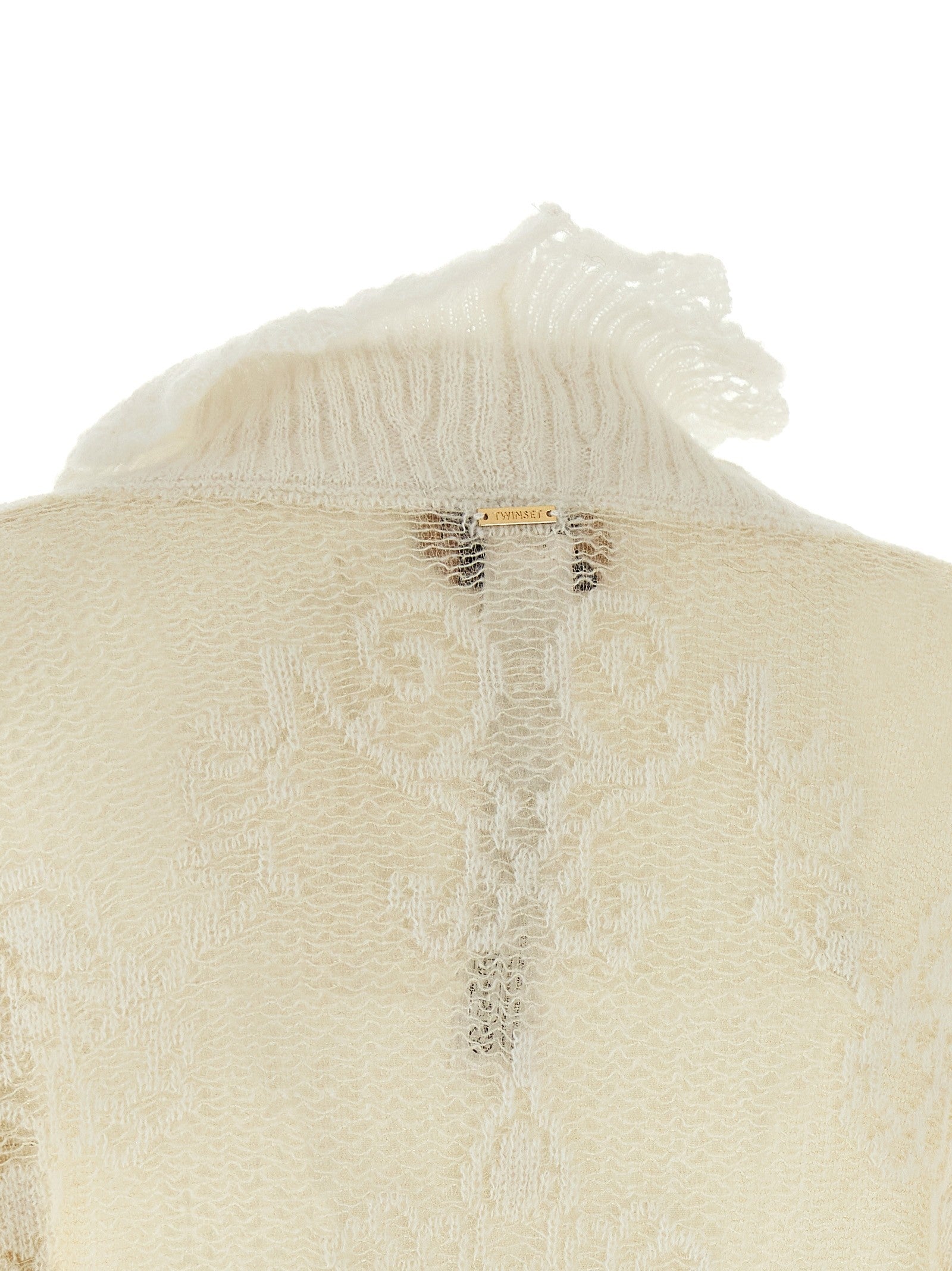 TWINSET Jacquard Yarn Sweater White