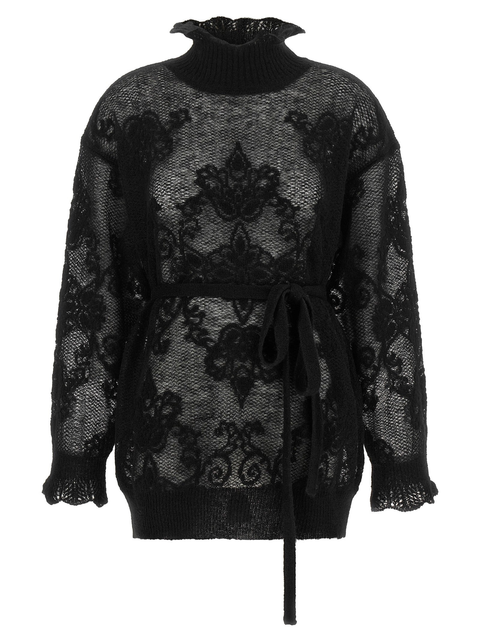 TWINSET Jacquard Yarn Sweater Black
