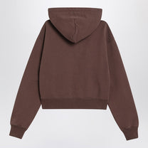 Jacquemus - JACQUEMUS Brown Gros Grain hooded sweatshirt - Topwear