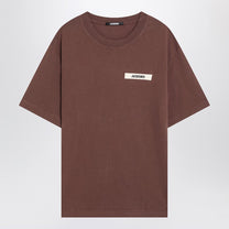 Jacquemus - JACQUEMUS Brown cotton crew neck T-shirt - Topwear
