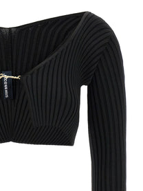JACQUEMUS - JACQUEMUS - ’Le Maille Pralu’ cropped cardigan - Women’s Knitwear