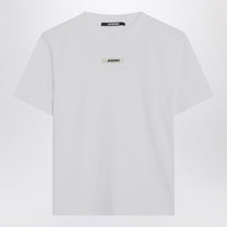 Jacquemus - JACQUEMUS White T-shirt with logo patch - Topwear