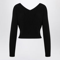 Jacquemus - JACQUEMUS La Maille Pralu Longue black cardigan - Knitwear
