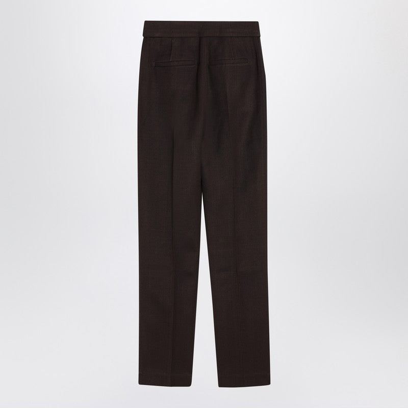 Jacquemus - JACQUEMUS Brown trousers in silk blend - Trousers