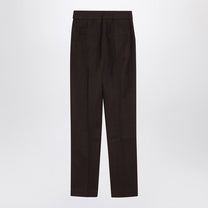 Jacquemus - JACQUEMUS Brown trousers in silk blend - Trousers
