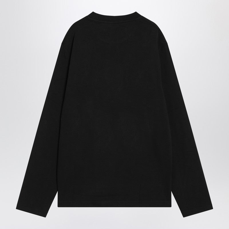 Jacquemus - JACQUEMUS Black long-sleeved cotton T-shirt - Topwear