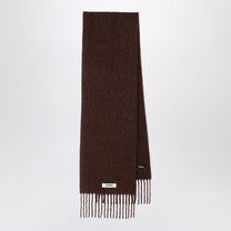 Jacquemus - JACQUEMUS Brown scarf in alpaca and mohair - Scarves Hats &amp; Gloves