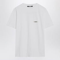 Jacquemus - JACQUEMUS White T-shirt with logo patch - Topwear