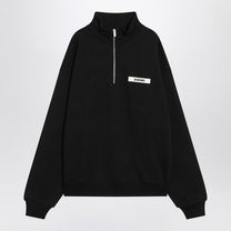 Jacquemus - JACQUEMUS Black cotton zip-up sweatshirt - Topwear