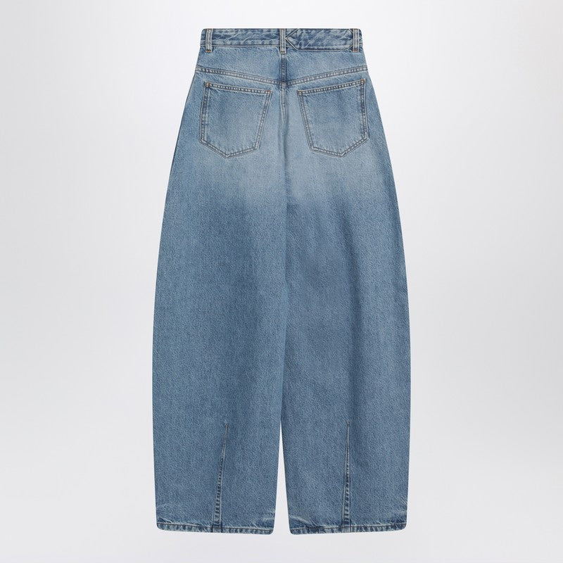 Jacquemus - JACQUEMUS Blue Ovalo jeans with curved cut - Jeans