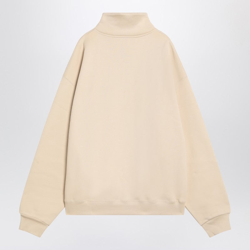 Jacquemus - JACQUEMUS Beige cotton zip-up sweatshirt - Topwear