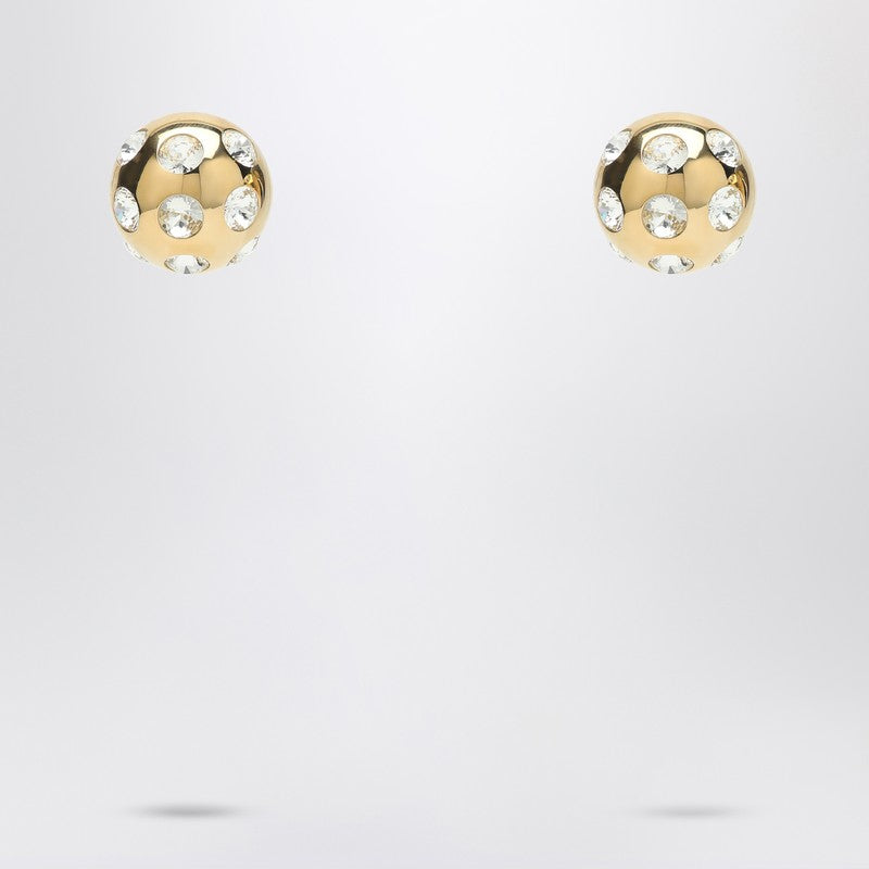 Jacquemus - JACQUEMUS Square Round Earrings with rhinestones - Jewellery