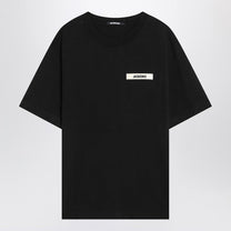 Jacquemus - JACQUEMUS Black cotton crew neck T-shirt - Topwear