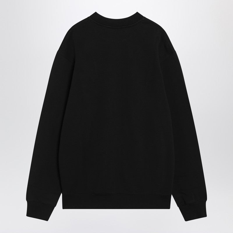 Jacquemus - JACQUEMUS Black crew neck cotton sweatshirt - Topwear