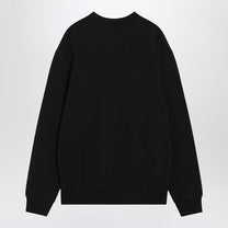 Jacquemus - JACQUEMUS Black crew neck cotton sweatshirt - Topwear