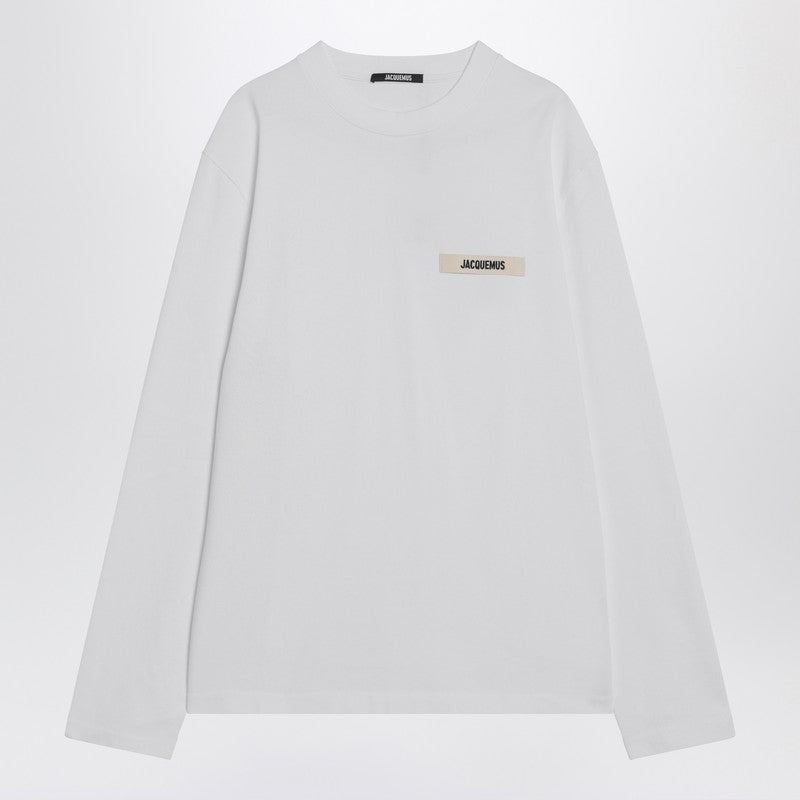 Jacquemus - JACQUEMUS White long-sleeved cotton T-shirt - Topwear