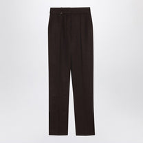 Jacquemus - JACQUEMUS Brown trousers in silk blend - Trousers