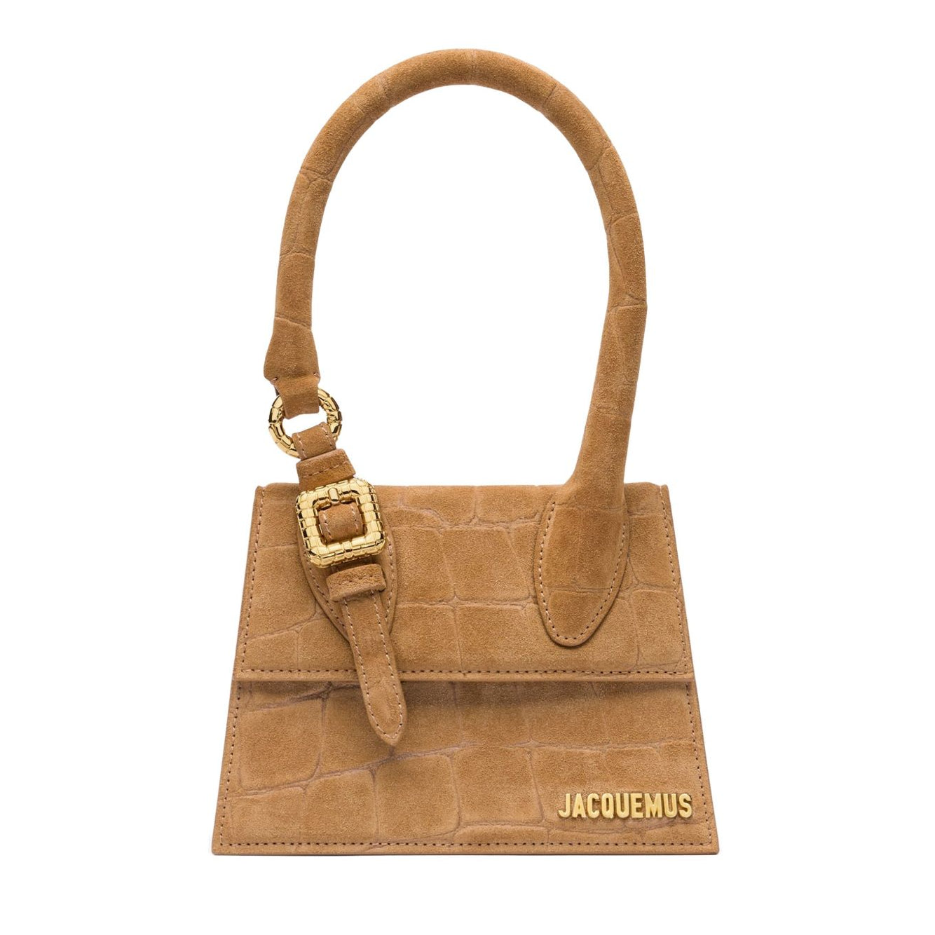 JACQUEMUS - JACQUEMUS The medium Chiquito with buckle Camel - Women’s Bags