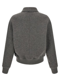JACQUEMUS Grey Le Bomber Feltro Bomber Jacket Grey, view 2