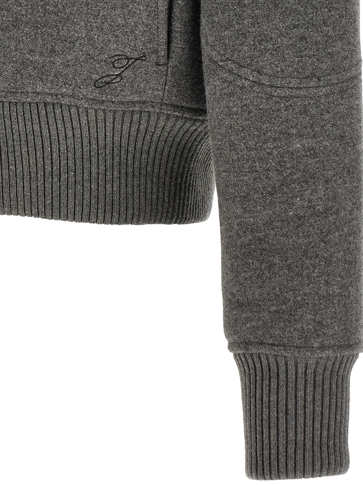 JACQUEMUS Grey Le Bomber Feltro Bomber Jacket Grey, view 4