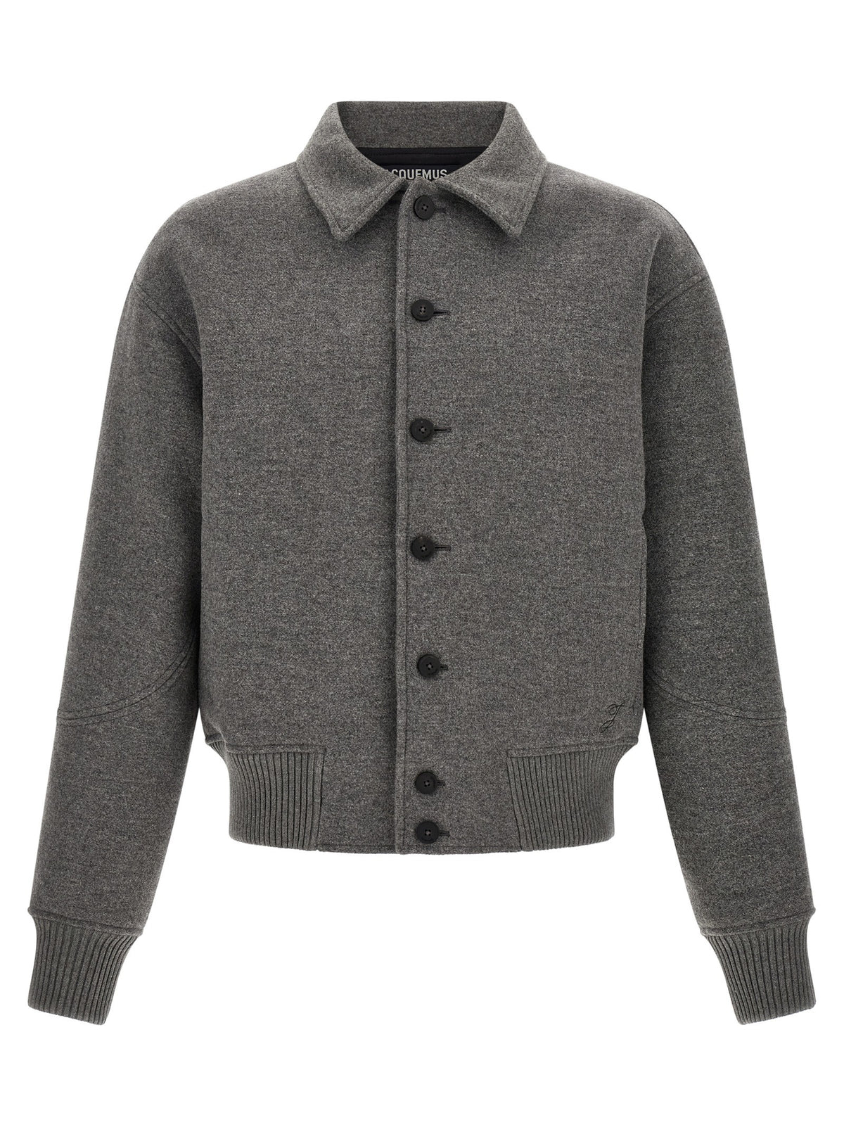 JACQUEMUS Grey Le Bomber Feltro Bomber Jacket Grey