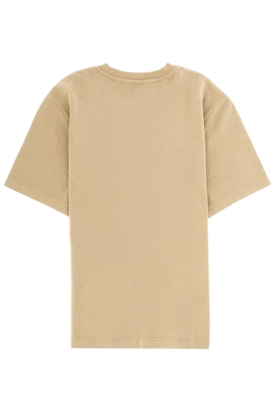 Jacquemus men’s beige short-sleeved crew neck grosgrain shirt made from lightweight fabric for casual wear