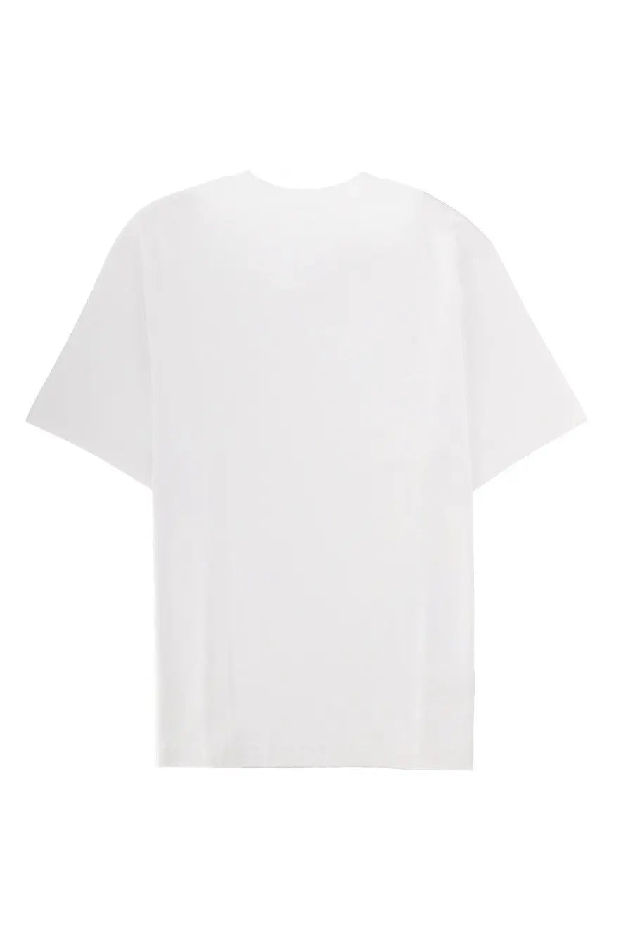 Jacquemus men’s the grosgrain shirt white oversized cotton t-shirt with relaxed fit and short sleeves