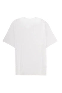 Jacquemus men’s the grosgrain shirt white oversized cotton t-shirt with relaxed fit and short sleeves