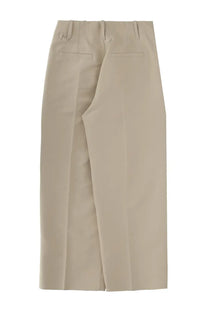 Beige jacquemus men’s pants pastro made of tailored fabric with wide-leg design and subtle front pleats