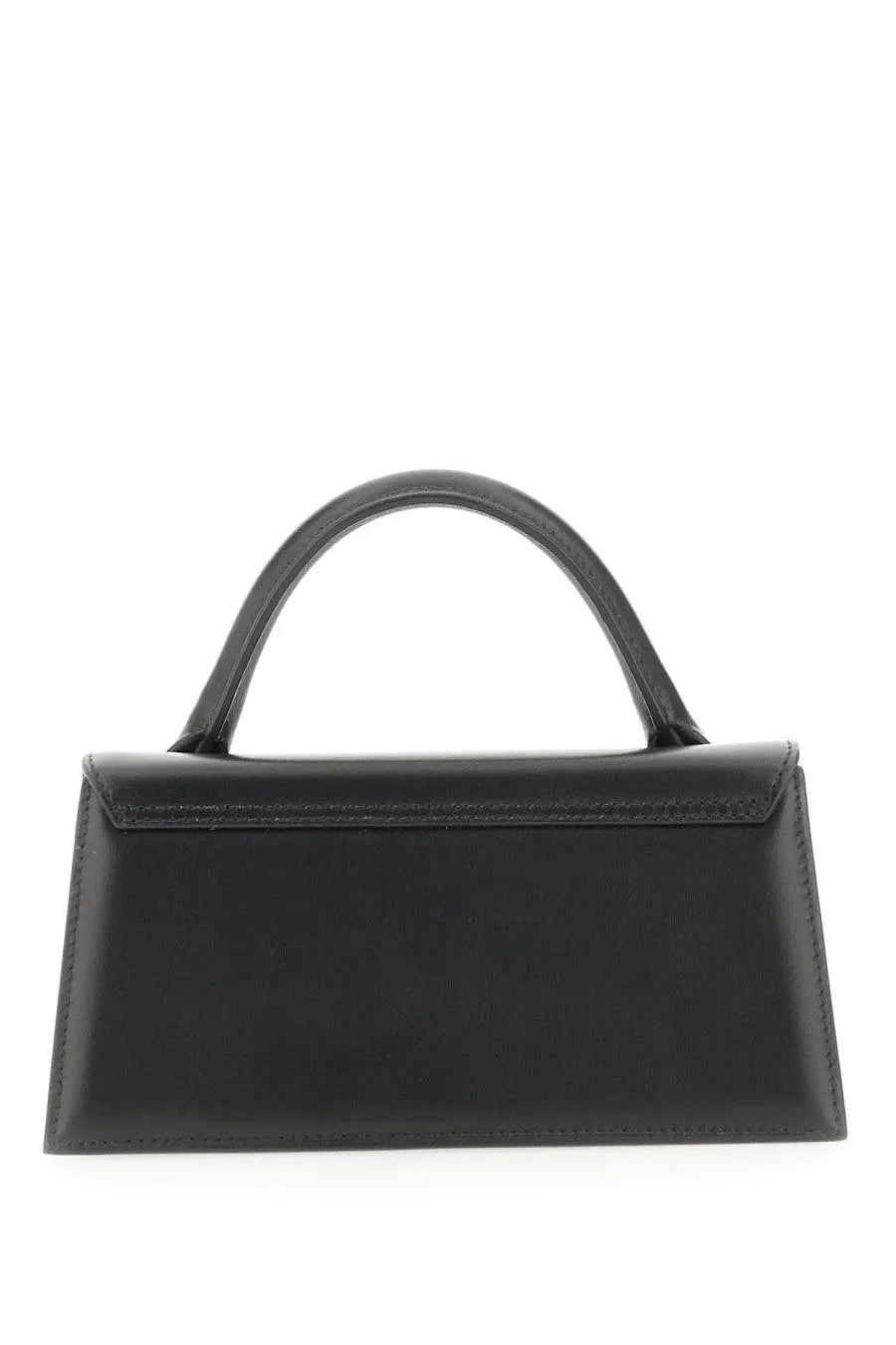 Jacquemus women’s borsa le chiquito long black black leather handbag with sleek minimalist design and rounded handle
