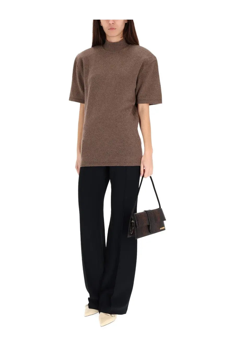 JACQUEMUS Women's Chestnut Jersey Brown, view 2