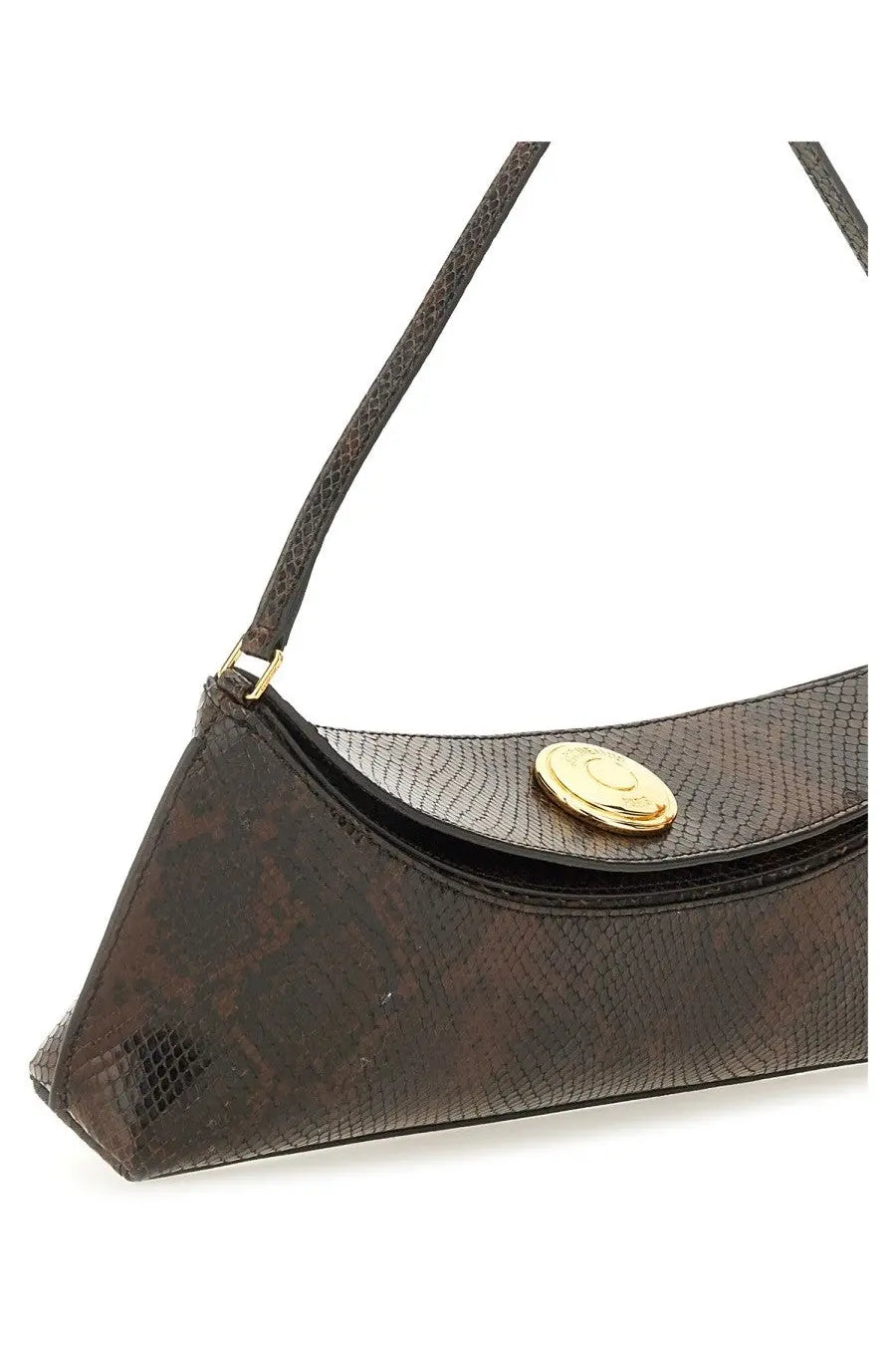JACQUEMUS Women's Clutch Bag Ovalo Brown, view 3
